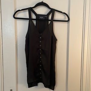 Anthropologie Back satin top with buttons NWOT